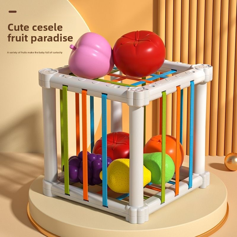 Fruit Rainbow Sessele Toys Shape Color Cognition Hand Movement Training Infant Early Education Enlightenment Toys