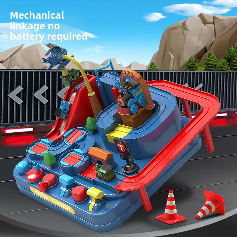 Themed train adventure: inertia-powered fun for kids - puzzle track car toy for boys and girls
