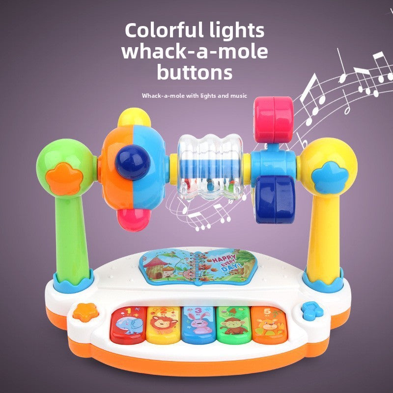 Infants and toddlers 0-3 multifunctional electronic organ Whack-a-Mole baby educational enlightenment lighting music stories early education toys