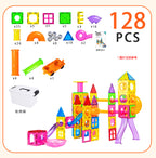 Qianman color window magnetic piece children's educational pipe ball toy boy multi-functional magnetic assembly building block baby