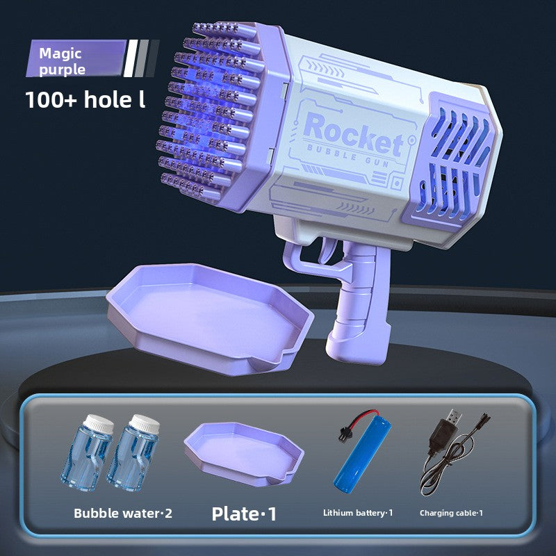 Explosive bubble machine, automatic small steel cannon, Gatlin bubble gun, night market stall manufacturer wholesale blowing bubbles