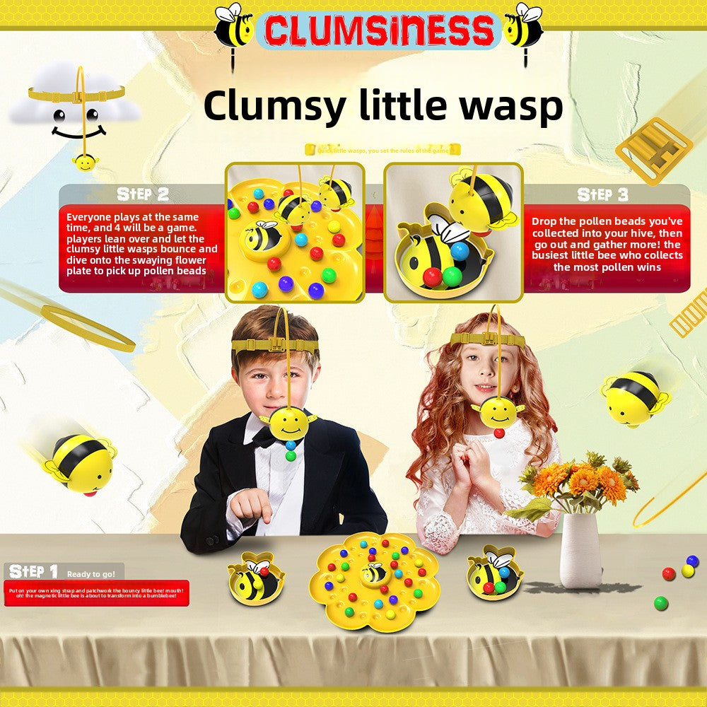 Cross-border Internet celebrity Bee Magnetic Fishing Toys Children's Puzzle Color Cognition Parent-child Interactive Table Game Plate