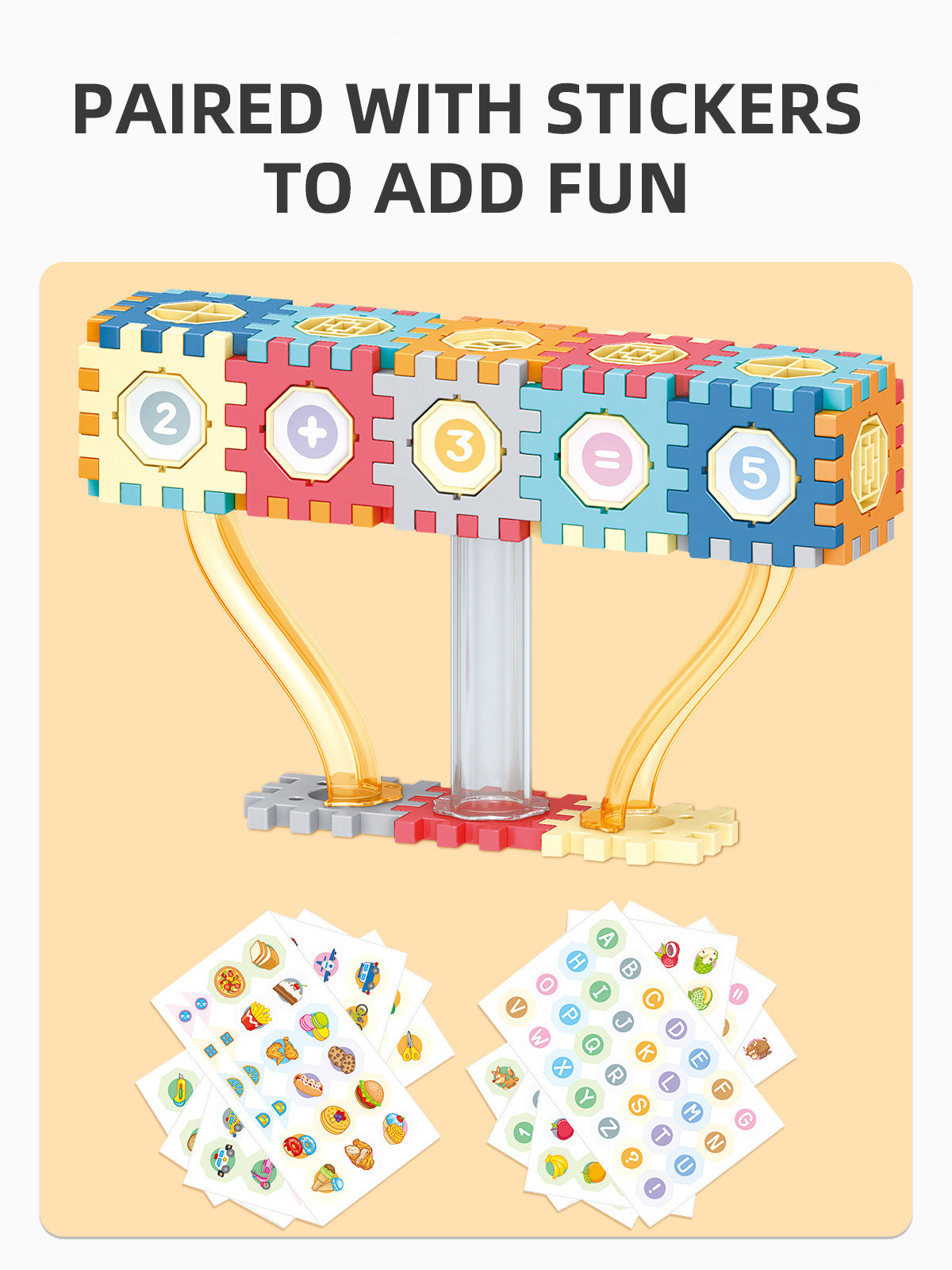 Cross-border 3d creative pipe rolling ball building block set - 3d track maze - children's focus & concentration toy building blocks
