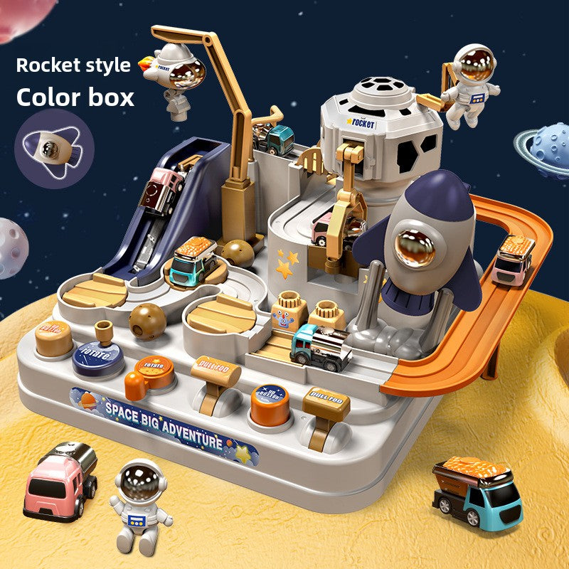 Themed train adventure: inertia-powered fun for kids - puzzle track car toy for boys and girls