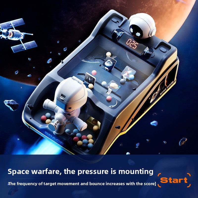 Smart forest shooting game console - educational desktop arcade toy with target practice, scoring, sound & light effects, and interstellar adventure shooting station