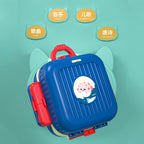 Children's electric rotating magnetic fishing toy multi-functional early education story backpack fishing platform weighing balance toy