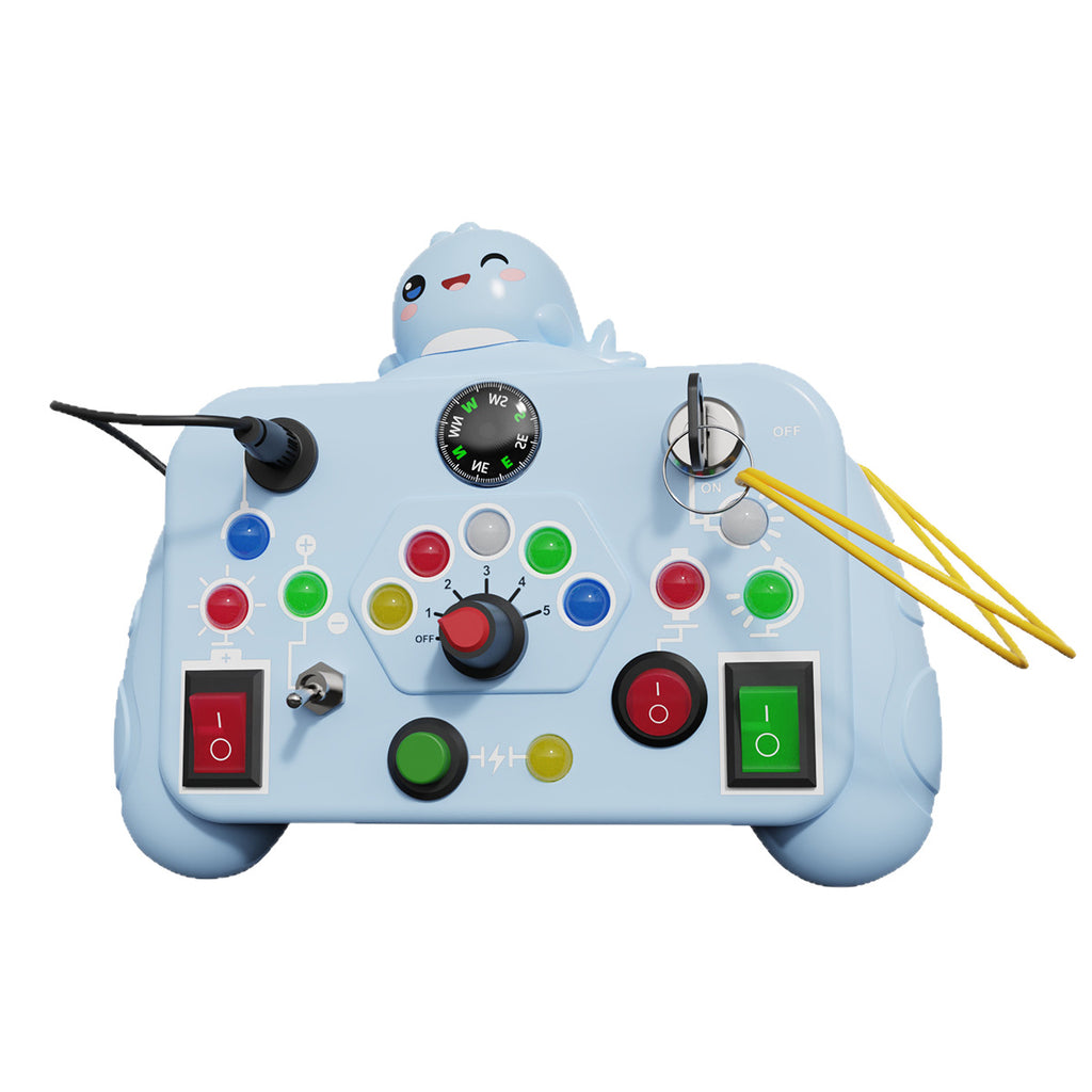 Cross-border children's early education busy machine switch socket LED light Montessori analog circuit busy board toy wholesale