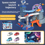 Dinosaur Mountain Road Rail Car Children's Car Building Parking Lot Douyin Adventure Boy Toys 34