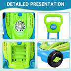 Cross-border Amazon hand-pushed lawn mowing bubble cart Children's automatic bubble blowing light Outdoor cart Bubble machine