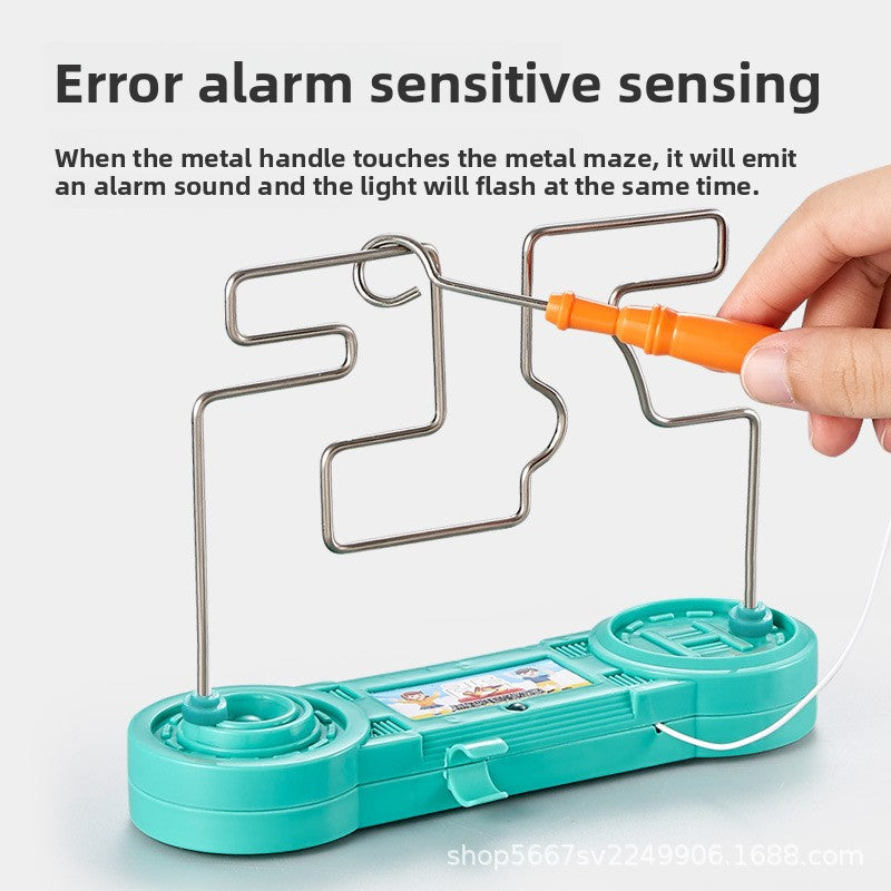Electric Touch Maze Toy Concentration Training Table Game Fireline Impact Hand-Eye Coordination Puzzle Battle Interaction
