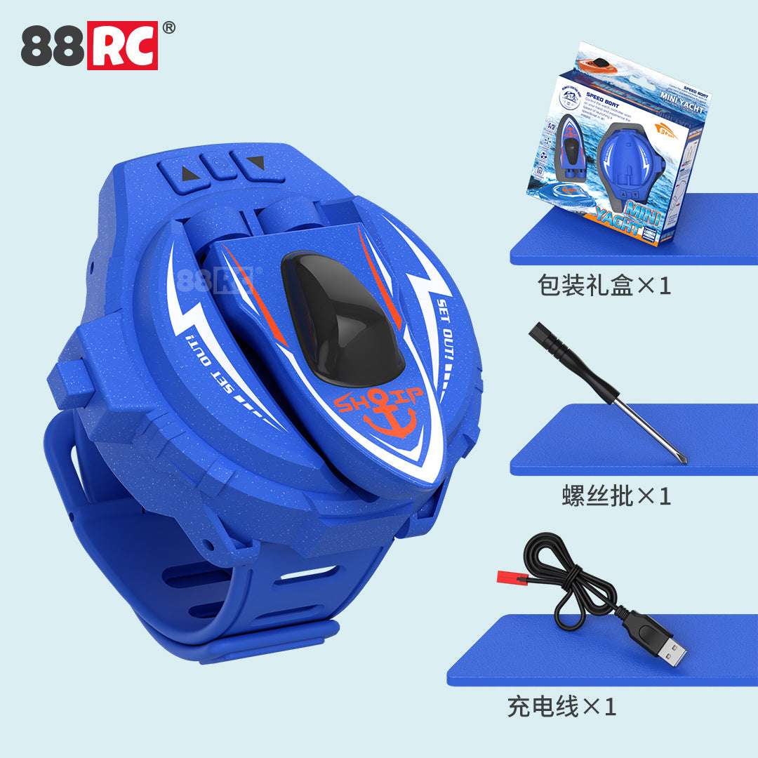 Cross-border RC mini remote control boat 2.4G bracelet ejection electric boat gravity induction indoor playable small model boat