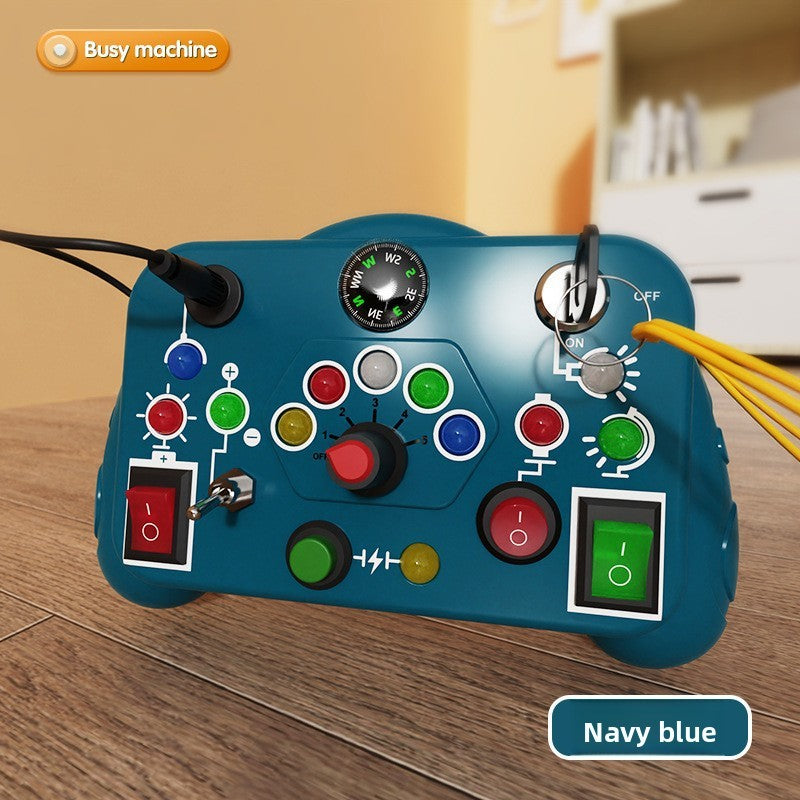 Cross-border children's early education busy machine switch socket LED light Montessori analog circuit busy board toy wholesale