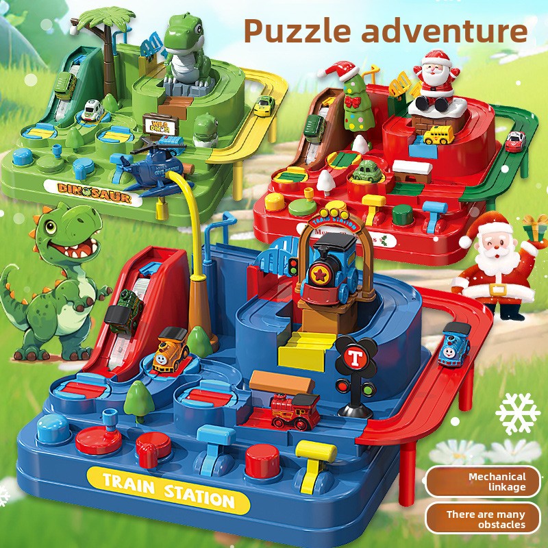 Themed train adventure: inertia-powered fun for kids - puzzle track car toy for boys and girls