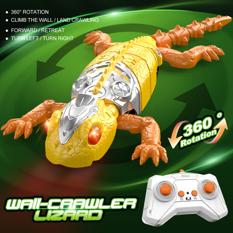 Cross-border remote control electric wall climbing spider light sound effect bionic joint cornice walking wall 360 ° rotating crawler