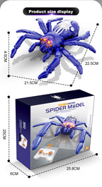 Cross-border remote control electric wall climbing spider light sound effect bionic joint cornice walking wall 360 ° rotating crawler