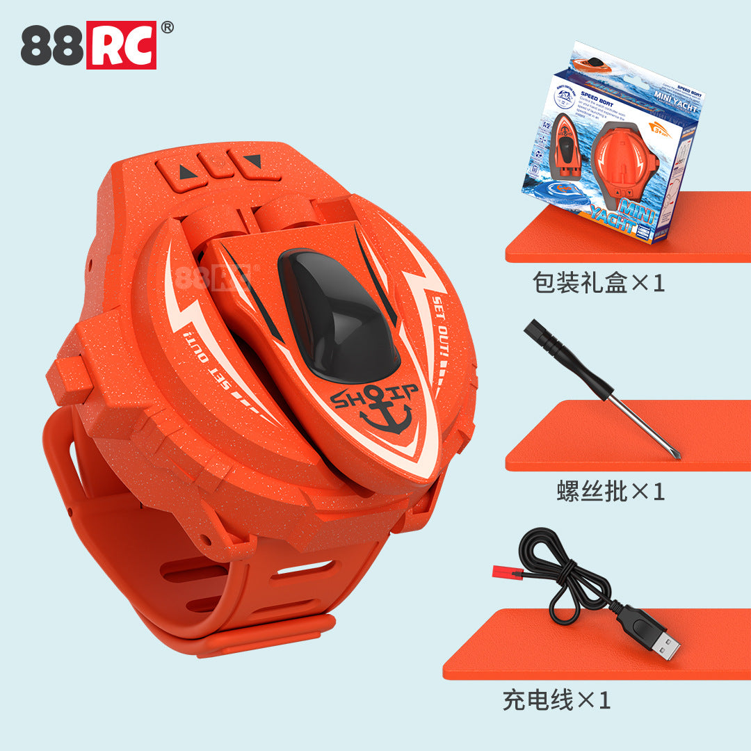 Cross-border RC mini remote control boat 2.4G bracelet ejection electric boat gravity induction indoor playable small model boat