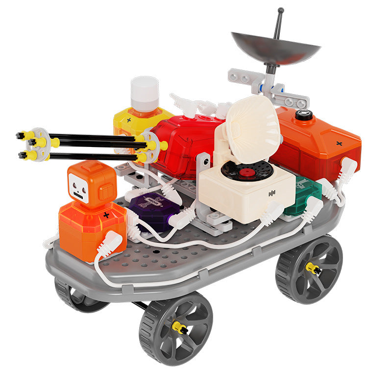 Cross-border hot-selling electronic circuit assembly building block car to send children birthday gifts educational toys training institutions