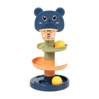 Fun track slider tower shooting stacking music turning music children's baby educational early education ball toys 1-3 years old