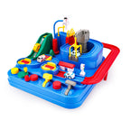 Douyin Small Train Set Track Parking Lot Children Car Breaking Through Adventure Puzzle Brain Toy Boy
