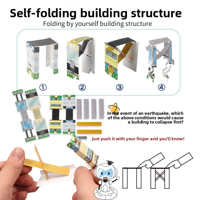 Smart forest experiment kit: geology, earthquake alarm model, steam building blocks, educational toy