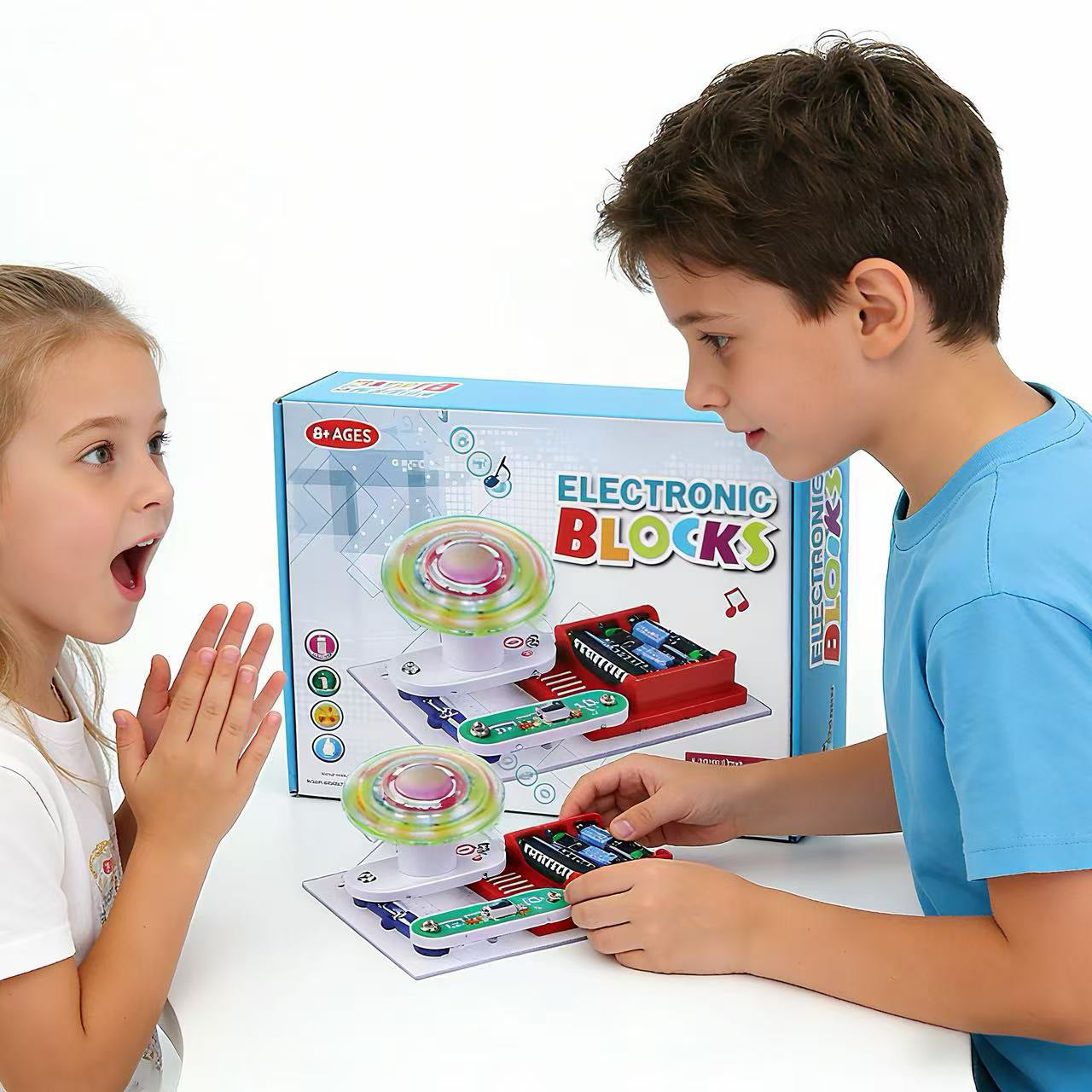 Cross-border stem electronic building blocks science experiment toys, electrical teaching aids, science and technology miniature kits, children's educational toys