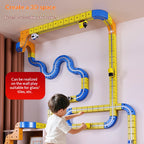 Cross-border children's DIY magnetic building block rail car toys Electric anti-gravity rail car Assembled magnetic rail car 5