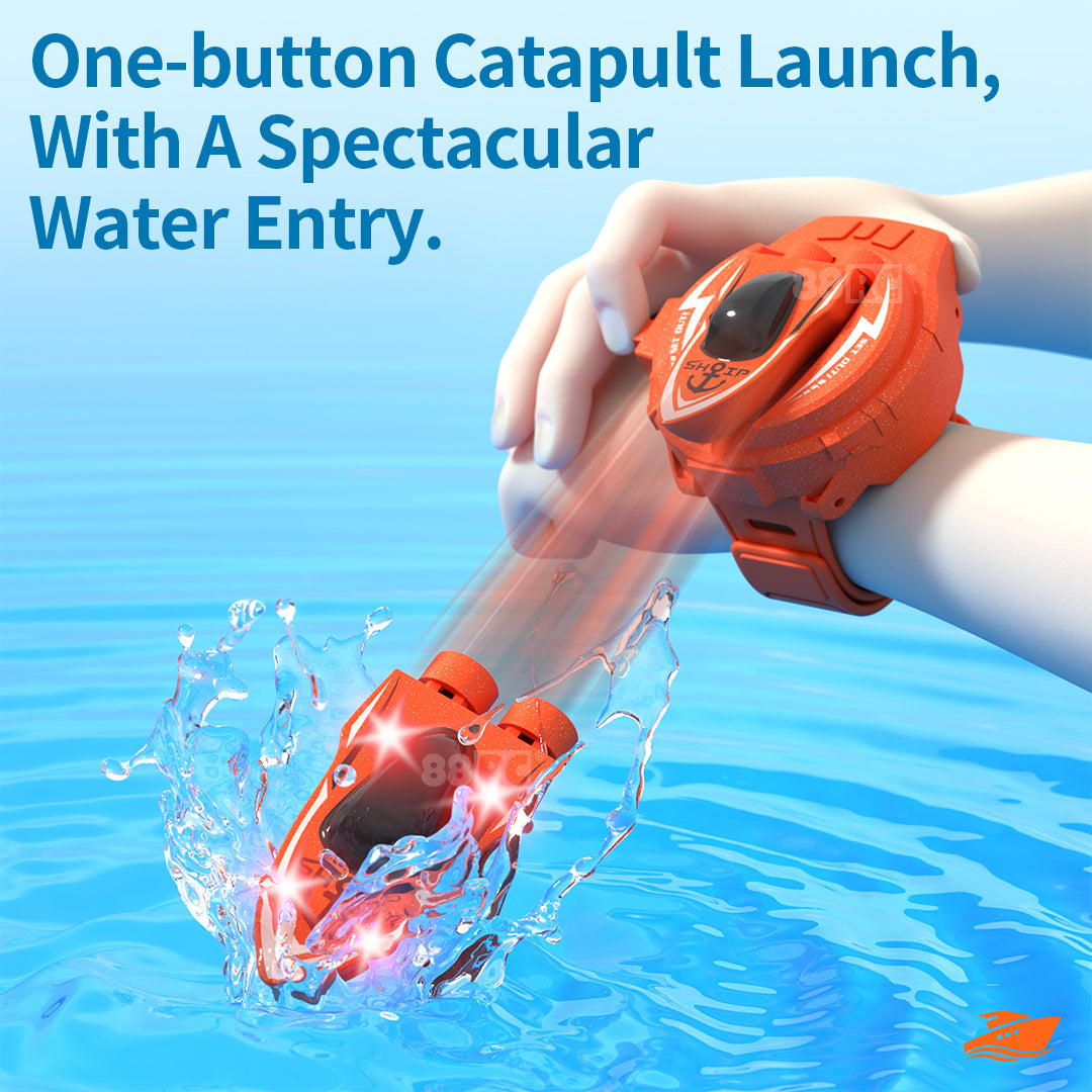 Cross-border RC mini remote control boat 2.4G bracelet ejection electric boat gravity induction indoor playable small model boat
