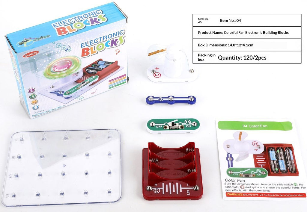 Cross-border stem electronic building blocks science experiment toys, electrical teaching aids, science and technology miniature kits, children's educational toys